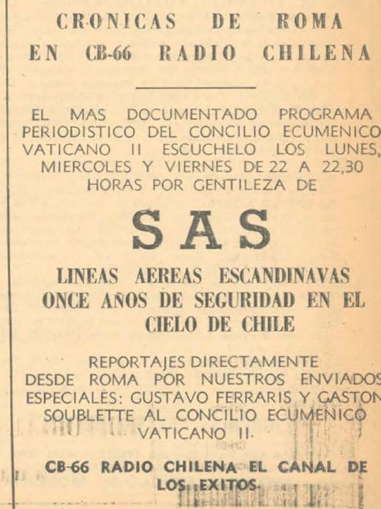 Enviado especial de Radio Chilena al Concilio Vaticano II