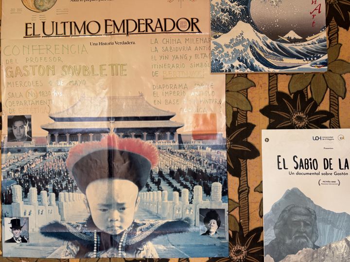 Afiches en el dormitorio de Gastón